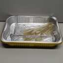 Maxcheck 4 Sets Disposable Chafing Dishes Buffet Set Chafer Wire Racks Buffet Stand Kit Dish Serving Trays Food Warmer Catering Supplies Included Serving Utensils and Stand (Large)