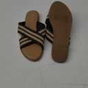 XOXO Women's Melly Flat Sandal (8.5, Black)