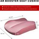 Car Seat Cushion, Ergonomic Memory Foam Auto Booster Seat Pad with Nonslip Bottom, Comfortable Vehicle Cushion for Short People Driving Fit for Sedan Truck SUV, Car Accessories (Pink)