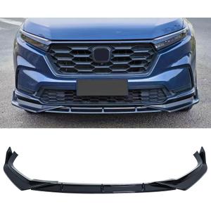 Front Bumper Lip Fit for Honda CRV EX EX-L LX 2023 2024 2025 2026, 3Pcs Glossy Black Front Spoiler Splitter Chin Diffuser Protector Body Kit (Not Fit for Hybrid)