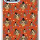 Qimulgociz Thanksgiving Turkey Phone Case Compatible with iPhone 13 Pro, Cute Turkey Autumn Fall Leaves Case for Girls Boys Men and Women, Unique Trendy Design TPU Bumper Case for iPhone 13 Pro