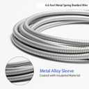 MFi Certified Charger Cable[2 Pack, 6.6 Feet] Metal Braided USB Cable with Insulation Coated Steel Jacket, Strong & Fast Charging Data Transfer Cord Compatible with iPhone/iPad