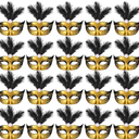 22 Pcs Mardi Gras Masks Bulk Mini Masquerade Masks Tables Centerpieces for Mardi Gras Party Decorations