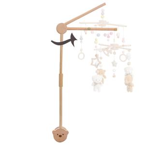 Baby Crib Mobile Arm,HBM 28-33inch Wooden Mobile Arm for Crib Mobile Hanger for Crib Baby Girl Nursery Decor