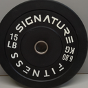 Olympic Bumper Plates, 2" Weight Plates for Strength Training & Weightlifting, 1 Pack, 15 LB