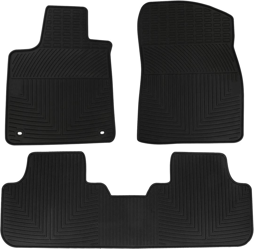 Car Floor Mats Custom Fit for 2016-2022 Lexus RX/2018-2022 RXL RX350 RX450h Black Rubber Auto Liner Mats All Weather Protection