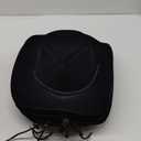 Hicarer 12 Pieces Western Cowboy Hat Set Plastic Felt Wide Brimmed Felt Cowgirl Party Hat for Men Women Costume Party (Black)
