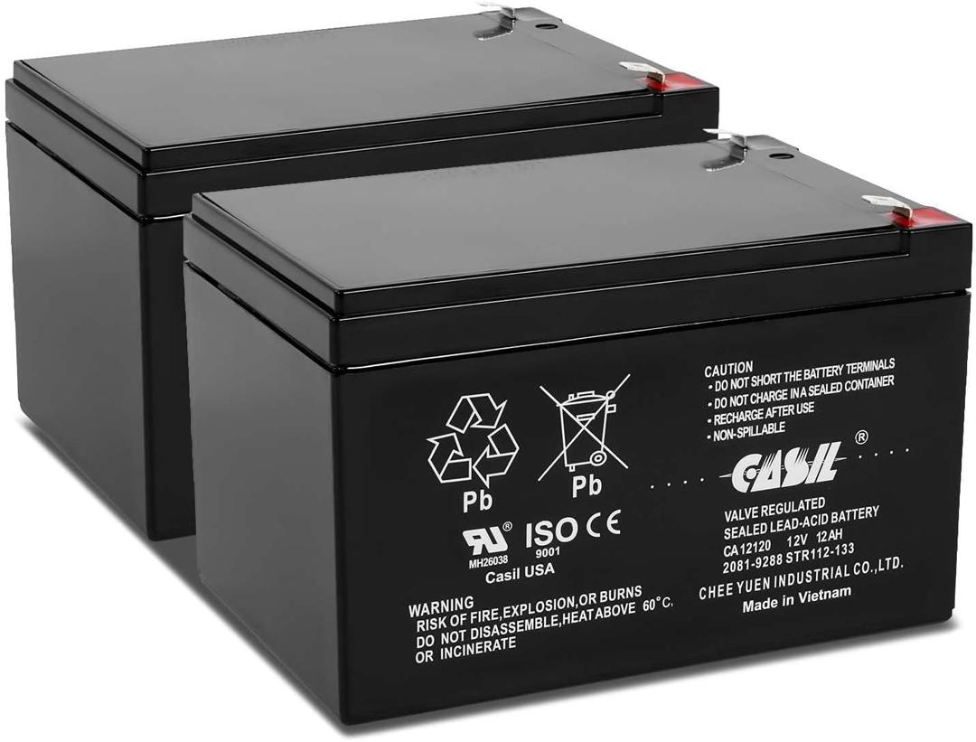 Casil 12V 12Ah Replacement Battery Compatible with 6-DZM-12 APC Scooter Medical, 2 Pack