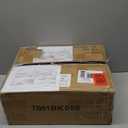 TUTOTAK Small Narrow LED End Table with Charging Station, Side Table Outlets, Nightstand with 2 Cloth Drawers, Set of 2, Couch Table, for Living Room, Bedroom, Bedside, Black TB01BK056