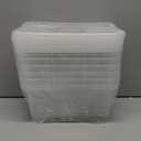 6 Pack Plastic Storage Bins with Lids 7 Quart Stackable Clear Storage Bins with Buckle Lids and Handle easy for Home Office Pantry Organization, Grey