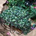 Artificial Fake Hanging Flowers Baskets for Outdoors Faux Plants Spring Outside Decor, UV Resistant Silk Morning Glory Flowers in Planter Realistic Petunias for Outdoor Porch Patio Garden Yard Home, 2 Pieces