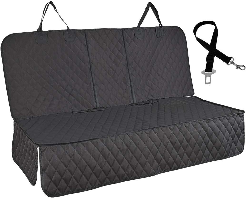 Honest Dog Car Seat Covers, Dog seat Cover with Side Flap for Cars, Trucks, and Suv's - Waterproof & Nonslip Pet Seat Cover for Backseat(Black, 57W x 47L) (Standard, Black)