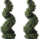 ALL SEASON GREEN 3ft Artificial Boxwood Topiary Tree Potted Topiary Plants for Front Porch Entrance Home Living Room Indoor and Outdoor 2Pack