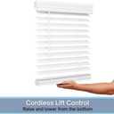 Lotus & Windoware Cordless, 2 Inch Faux Wood Blind, 23" Wide x 36" Long, Window Blinds, Blinds & Shades, Blinds for Indoor Windows, Smooth, Bright White - 23" x 36",Bright White