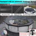 10 Ft Wintet Pool Cover, with Automatic Drain Round Pool Cover, One-Piece Quick Installation and Removal for Round Hot Tub and Spa Pool, Preventing Waterlogging, UV Protected (Black)