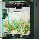 VIVOSUN S425 4x2 Grow Tent, 48"x24"x60" High Reflective Mylar with Observation Window and Floor Tray for Hydroponics Indoor Plant for VS2000 (Black)
