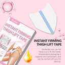 2 x Bosisi Thigh Lift Tape,Leg Antifrlc Tion Stickers, 2025 New Transparent Anti-Friction Patch,Thigh Lift Tape Transparent,Anti-Chafing Skin liftingand Firming, reducingthigh Friction (30PCS)