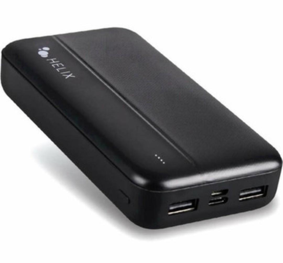 Helix 18,000 mAh Power Bank - For Universal, Mobile Device - - 2 x USB - Black (ETHPB20)