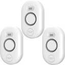 3 Pack WD61 Water Leak Detector for Home, Support Pair with METAK W13 WiFi Gateway (Sold Separately) for App Alert, Water Flood/Drip Sensor Alarm for Basement/Kitchen/Bathroom/Laundry Room,Sink/Pipe (White)