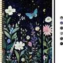 Taja Large Spiral Lined Journal for Women, 8.5" x 11" Notebooks for Work Collge Ruled, A4 Aesthetic Cute Journaling Notebooks for Writing, Plastic Cover, Celestial