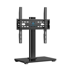 PERLESMITH Universal TV Stand, Table Top TV Stand for 32-60 inch TVs & Monitors, Height Adjustable TV Mount Stand Holds up to 88 lbs with Tempered Glass Base & Wire Management, VESA 400x400mm PSTVS04
