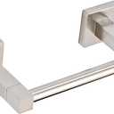 Toilet Paper Holder Wall Mount, Brushed Nickel Bathroom Toilet Paper Holder for SUS 304 Stainless Steel, Double Post Pivoting Square Toilet Paper Roll Holder for Bathroom RV Paper Towels for TP,Square Brushed Nickel