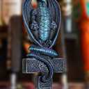 SUMMIT COLLECTION Fantasy Dragon On Celtic Cross Beer Tap Handle Display Grey Stone Sculptural Decor for Homebrew Kegerators Man Cave Bars Cool Beer Gift