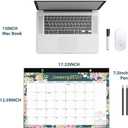 2 x Desk Calendar 2026, Monthly Desktop Large Calendar (Jan 2026 - Jun 2027) 17" x 12" Desk Wall Planner for Family Teacher School Office Supplies, Vintage Floral