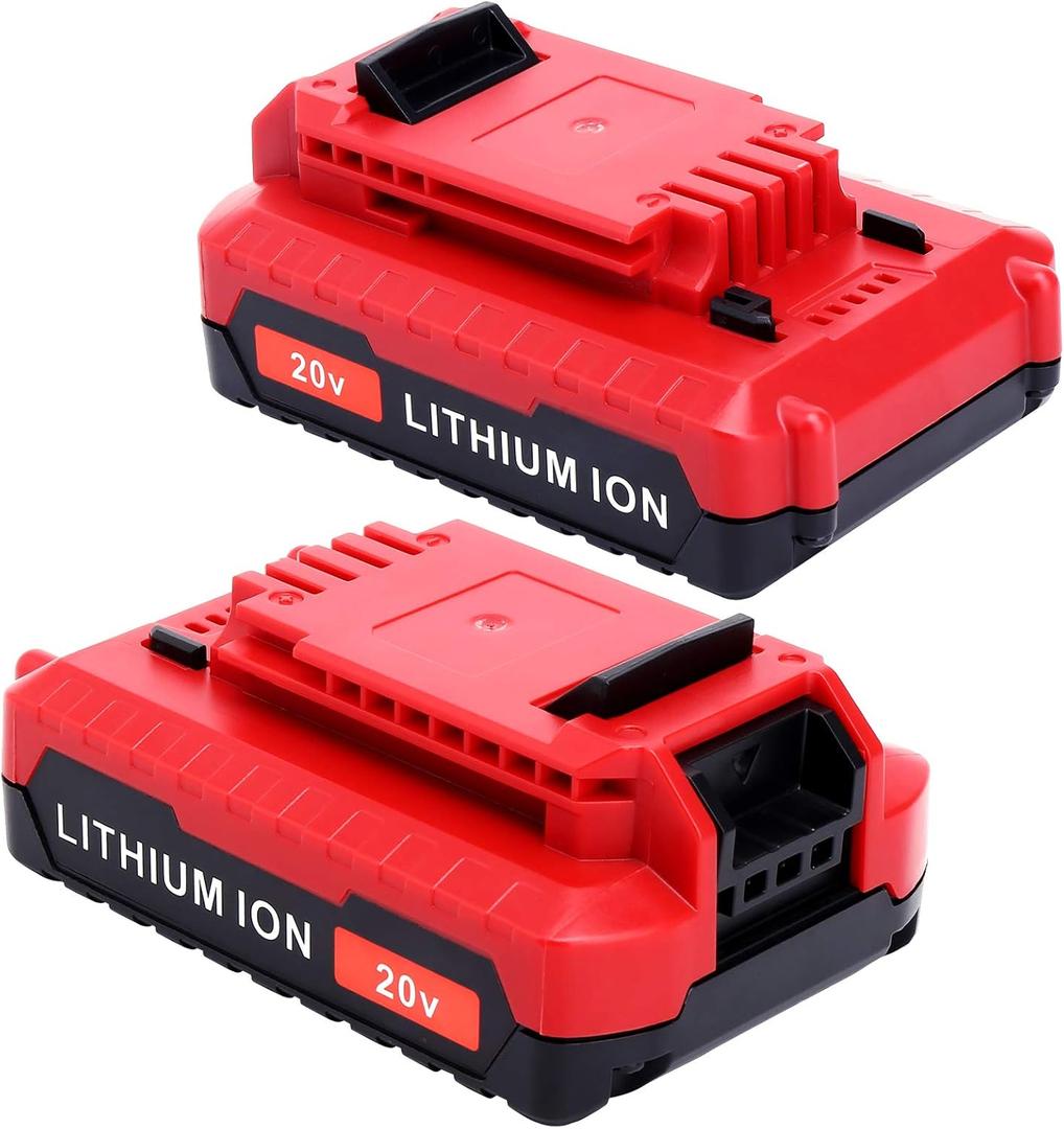 Lasica 2Pack Compatible with Porter Cable 3.0Ah 20V Battery, Replacement for Porter-Cable 20-Volt Battery PCC681L PCCK6118 PCCK647LB PCC685LP PCC682L PCC680L 20Volt MAX Cordless Tool Battery Packs