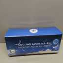 KUCEY Cooling Side Sleeper Pillow for Neck and Shoulder Pain, Luxury Shredded Memory Foam Curved Bed Pillows for Sleeping Set of 1- Adjustable Queen Size- Washable Cover Crescent White