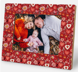 KRHFG Valentine's Picture Frame 5x7, Anniversary Valentine's Day Photo Frame Gifts for Her Girlfriend Wife Women, Romantic Floral Heart Picture Frames for Desk Tabletop Wall Display Decoration