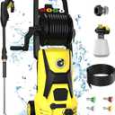Electric Pressure Washer Power Washer with 20FT Hose, 35FT Cord, 4 Nozzles Foam Cannon High Pressure Washer