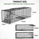 Qualirey 2 Pcs Humane Squirrel Trap Heavy Duty Live Animal Chipmunk Catch and Release Rat Trap for Outdoor Small Animals Mouse Raccoon Stray Cat Rodent Weasels(Black)