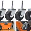 4 Pack 12293 Replacement Wet Dry Vacuum Caster Wheel Compatible with Ridgid/Craftsman/Dewalt Vacuums, for RV1250, RT1200, 1650RV, WD1850M, WD1635M Model Shop Vac Replacement Parts