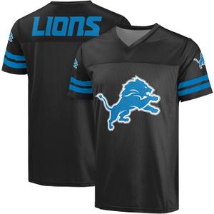 FOCO NFL Men's Officially Licensed Primary Logo Alternate Color Game Day Football V-Neck Top (XX-Large, Detroit Lions - Black)