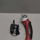 VLOXO Cordless Electric Scissors, Electric Box Cutter 4V Power Rotary Scissors Rechargeable Cardboard Cutter with Safety Lock Multi-Cutting Tools for Leather Carpet Canvas (Red)