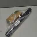 Black Aluminium Curtain Rods for Windows,1 Inch Adjustable Curtain Rod 32-45,Heavy Duty Drapery Rods with Thicken Bracket,Decorative Modern Single Rod with Aluminium Finials