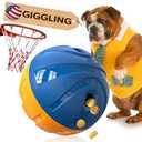 KADTC Extra-Large Size Giggling Dog Treat Ball Food Dispensing Toy Puppy Basketball Treat Toys Slow Puzzle Feeder for Medium/Large/Extra-L Aggressive Chewers Breed Dogs Christmas & New Year Gift