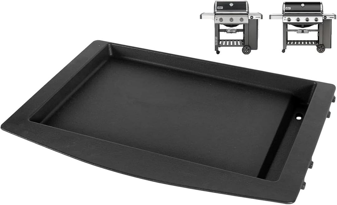 7599 Griddle for Weber Genesis II Grills & II LX 300/400/600 Series, Cast Iron Griddle Plate for Weber GS4 Genesis II Griddle Insert, Replacement Parts for Genesis 2 GS4 Grill Accessories 66805 (17" x 13" x 1")