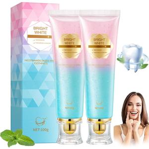 2pcs Niacinamide Whitening Toothpaste, Niacinamide Toothpaste Intensive Whitens Teeth, Protects Tooth Enamel, Freshens Breath 24 Hours, Natural Stain Removal