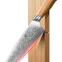 Damascus Chef Knife in Japanese Steel, 67-Layers Damascus Kitchen Knife with Wooden Gift Box and Original Olive Wood Handle, Cooking Knives for Home Kitchen Gift Idea