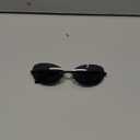 JUDOO Y2K Oval Sunglasses for Men Women 90s Vintage Rectangle Cool Glasses (Black)