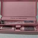 PRO 3-in-1 Thermal Brush Set - Adjustable Temperature, Detachable Curling Brush Heads (1.25", 1.5", 1.77"), Dual MCH, 20s Fast Heating for Quick Volume & Effortless Curls, Rose Pink