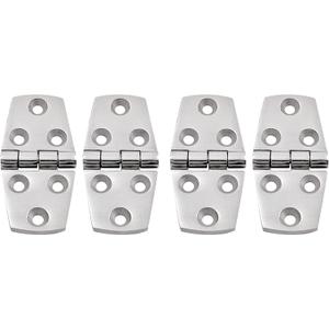 DEPILA 2/4PCS Stainless Steel 316 Marine Hardware Casting Hinge Door Hinge for Boat Yacht RV- Size: 76mm x 40mm Lock