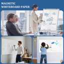 Magnetic Whiteboard Sticker for Wall, 24" × 18" Self-Adhesive Dry Erase Board, Peel and Stick Whiteboard Wallpaper for Office, School & Conference Room, Easy to Write & Clean, Cuttable