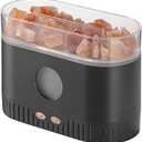 Aromatherapy Essential Oil Diffuser, 3-in-1 Himalayan Salt Lamp Diffuser with 7 Color Lights, 200ml Ultrasonic Cool Mist Humidifier for Home Bedroom Yoga, Himalayan Pink Salt Therapy (Grey)