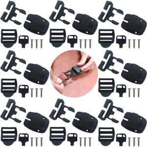 8 Set Hot Tub Cover Clips Replacement Latch Repair Kit Have Slot, Latches Clip Lock with Keys and Hardwares (8 Pack)