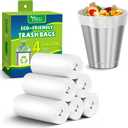Clear Small Trash Bags 4-Gallon bathroom garbage bags, Trash Bags for Bathroom Bedroom Office - Unscented 15 Liters waste basket liners (150 Counts)