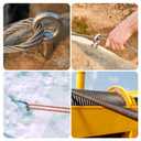 uxcell M12-1.75x64x50mm Lifting Eye Nuts, 4 Pcs 304 Stainless Steel Triangle Shape Threaded Nut Fastener for Home Repairs Rope Fitting