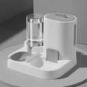 Automatic Cat Feeder and Water Dispenser Set, 2-in-1 Gravity Food Bowl Station for Small Medium Cats Dogs Puppy Kitten Rabbits, Auto Feeding Supplies
